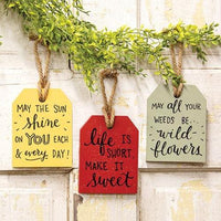 Life Is Short Wooden Tag 3 Asstd - The Fox Decor