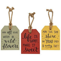 Life Is Short Wooden Tag 3 Asstd - The Fox Decor