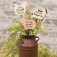 Farm Animal Plant Poke 3 Asstd - The Fox Decor