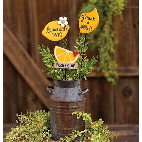 Lemon Plant Poke 3 Asstd - The Fox Decor