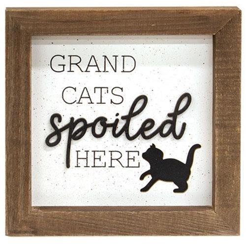 Grand Cats Spoiled Here Shadowbox Frame - The Fox Decor