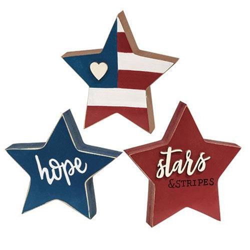 3 Set Stars & Stripes Chunky Sitters - The Fox Decor