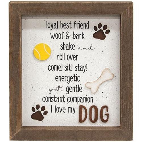 I Love My Dog Shadowbox Frame - The Fox Decor
