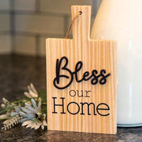Bless Our Home Natural Cutting Board Ornament - The Fox Decor