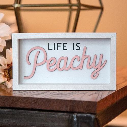 Life is Peachy Box Sign - The Fox Decor