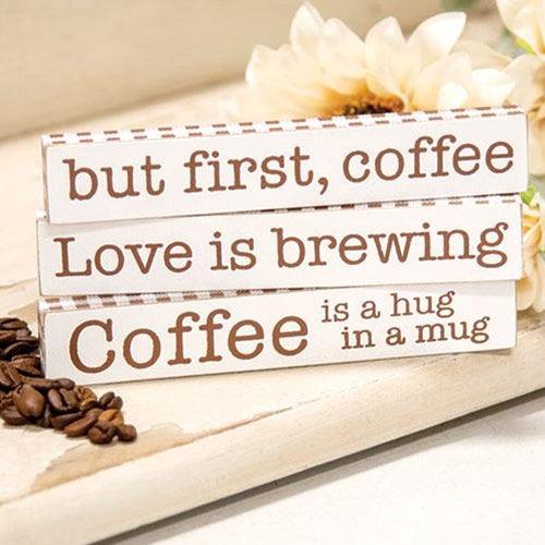 Coffee Is A Hug Mini Stick 3 Asstd - The Fox Decor