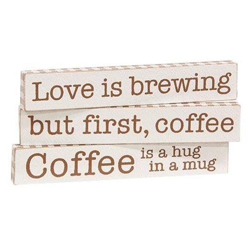 Coffee Is A Hug Mini Stick 3 Asstd - The Fox Decor