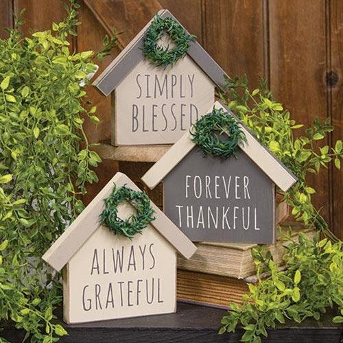 Forever Thankful House Sitter 3 Asstd - The Fox Decor