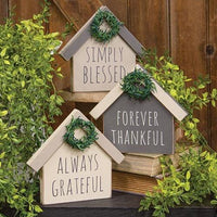 Forever Thankful House Sitter 3 Asstd - The Fox Decor