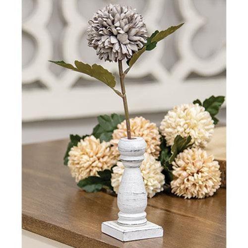 Medium White Spindle Flower Holder - The Fox Decor