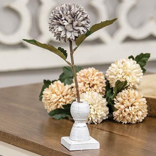 Short White Spindle Flower Holder - The Fox Decor