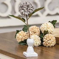 Short White Spindle Flower Holder - The Fox Decor