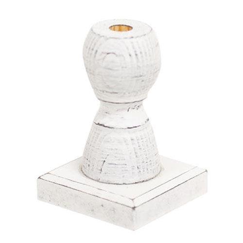 Short White Spindle Flower Holder - The Fox Decor