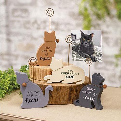 My Cat Has My Heart Photo Holder 4 Asstd each sold individually (not as a set) - The Fox Decor