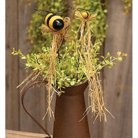 2 Set Wooden Bee Plant Pokes - The Fox Decor