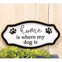 Home is Where My Dog is Distressed Pawprint Sign - The Fox Decor