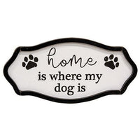 Home is Where My Dog is Distressed Pawprint Sign - The Fox Decor