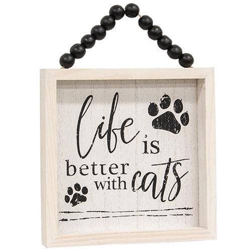 Life Is Better With Pets Beaded Sign 2 Asstd - The Fox Decor