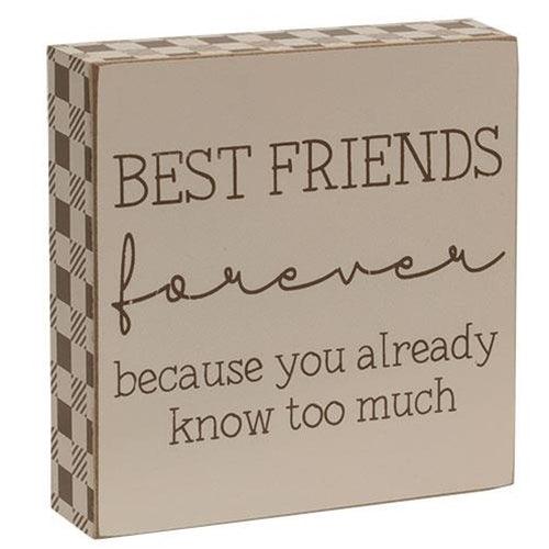 3 Set Friends Buffalo Check Box Signs - The Fox Decor