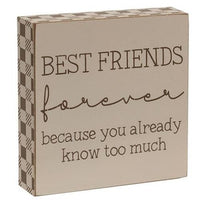 3 Set Friends Buffalo Check Box Signs - The Fox Decor