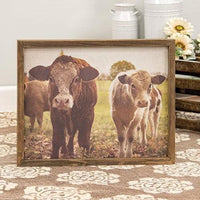 Pasture Cows Framed Print Wood Frame - The Fox Decor