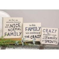 3 Set Nice Normal Family Buffalo Check Box Signs - The Fox Decor
