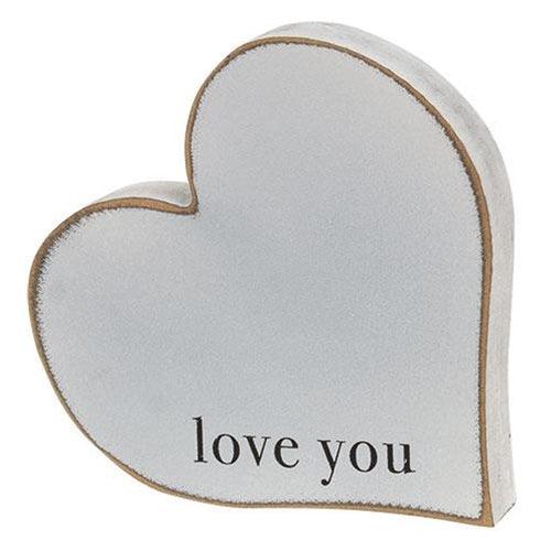 2 Set Love You More Distressed Chunky Hearts - The Fox Decor