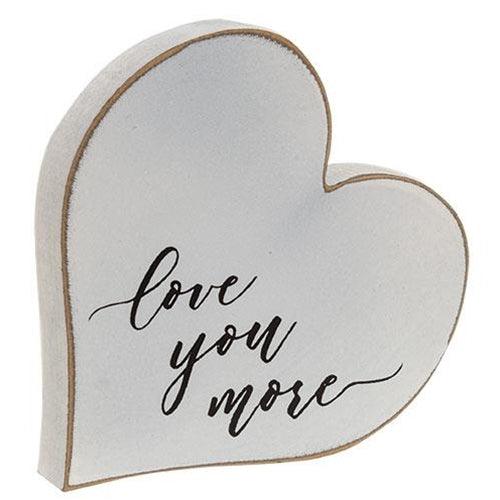 2 Set Love You More Distressed Chunky Hearts - The Fox Decor