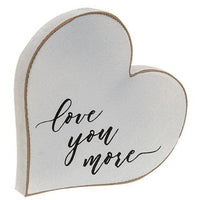 2 Set Love You More Distressed Chunky Hearts - The Fox Decor