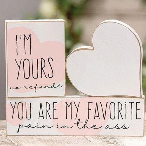 3 Set I'm Yours Blocks - The Fox Decor