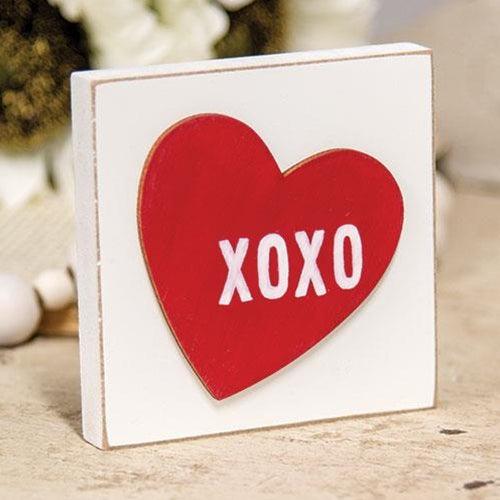 XOXO Heart Square Block - The Fox Decor