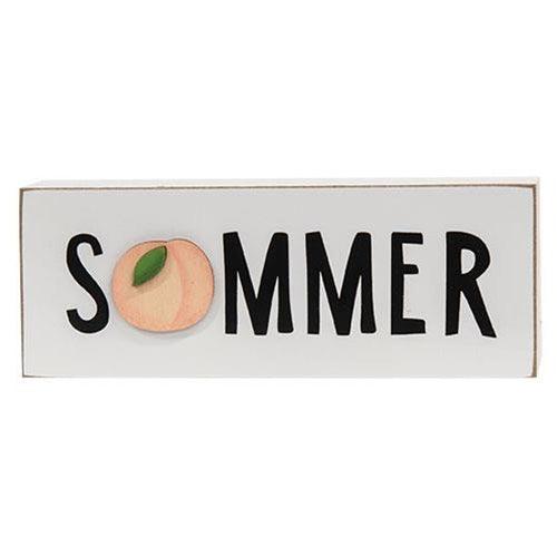Summer With Peach Block - The Fox Decor