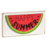 Happy Summer Watermelon Block - The Fox Decor
