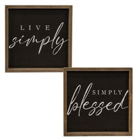 Live Simply Frame 2 Asstd - The Fox Decor