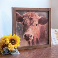 Cow Portrait Framed Print - The Fox Decor