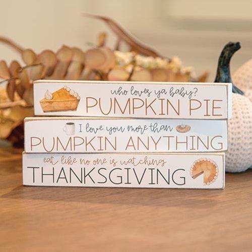 Pumpkin Pie Mini Stick 3 Asstd - The Fox Decor