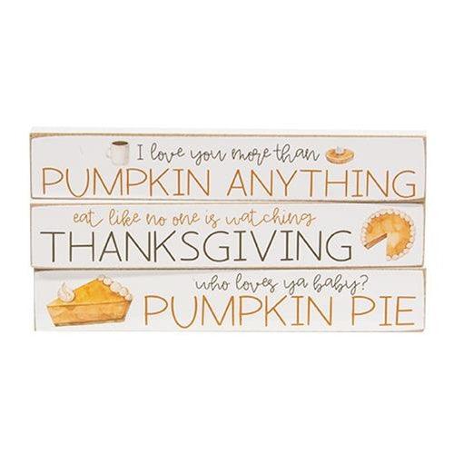 Pumpkin Pie Mini Stick 3 Asstd - The Fox Decor