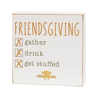 Friendsgiving Square Block 3 Asstd - The Fox Decor