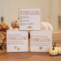 Friendsgiving Square Block 3 Asstd - The Fox Decor