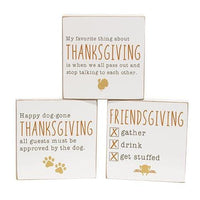 Friendsgiving Square Block 3 Asstd - The Fox Decor