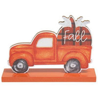 Buffalo Check Fall Pumpkin Truck on Base - The Fox Decor