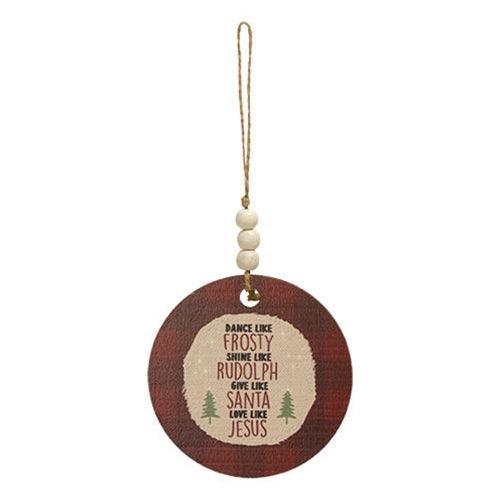 Love You to the North Pole and Back Beaded Ornament 4 Asstd - The Fox Decor