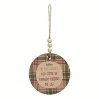 Love You to the North Pole and Back Beaded Ornament 4 Asstd - The Fox Decor
