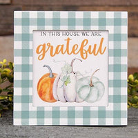 In This House We Are Grateful Box Sign - The Fox Decor