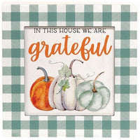 In This House We Are Grateful Box Sign - The Fox Decor