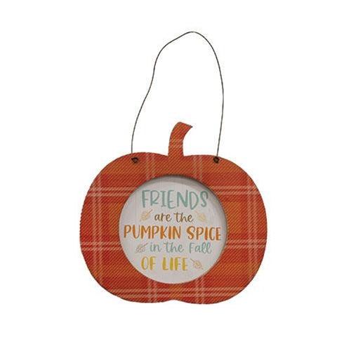 Fall Is Proof Plaid Pumpkin Hanger 3 Asstd - The Fox Decor