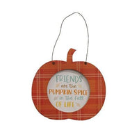 Thumbnail for Fall Is Proof Plaid Pumpkin Hanger 3 Asstd - The Fox Decor