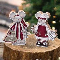 Waiting For Santa Chunky Mouse 2 Asstd - The Fox Decor