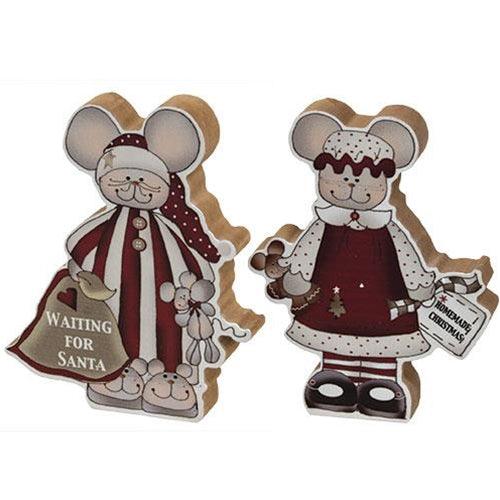 Waiting For Santa Chunky Mouse 2 Asstd - The Fox Decor