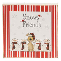 Snowy Friends Square Block 3 Asstd - The Fox Decor